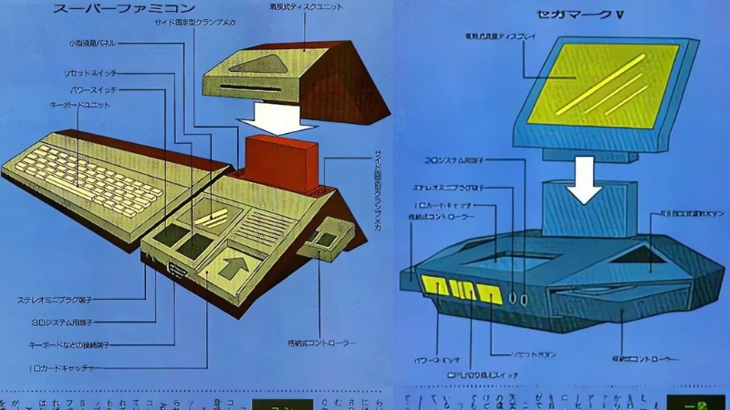 Veja estas imagens conceituais não-oficiais do Super Nintendo e Mega Drive, de 30 anos atrás