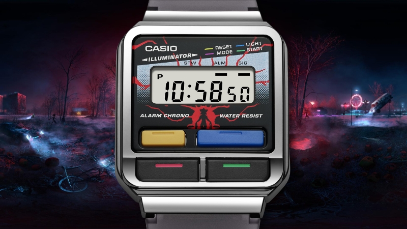 A Casio lançou um relógio collab com Stranger Things que, obviamente, é muito retrô