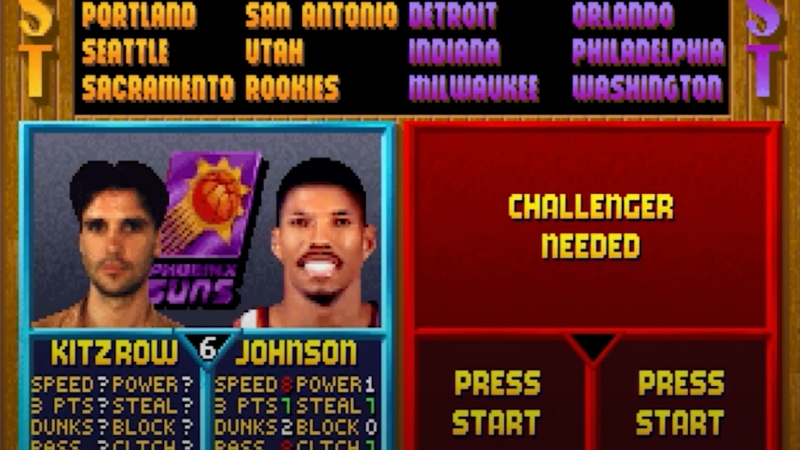 O narrador de NBA Jam é personagem secreto da versão Tournament Edition de Saturn