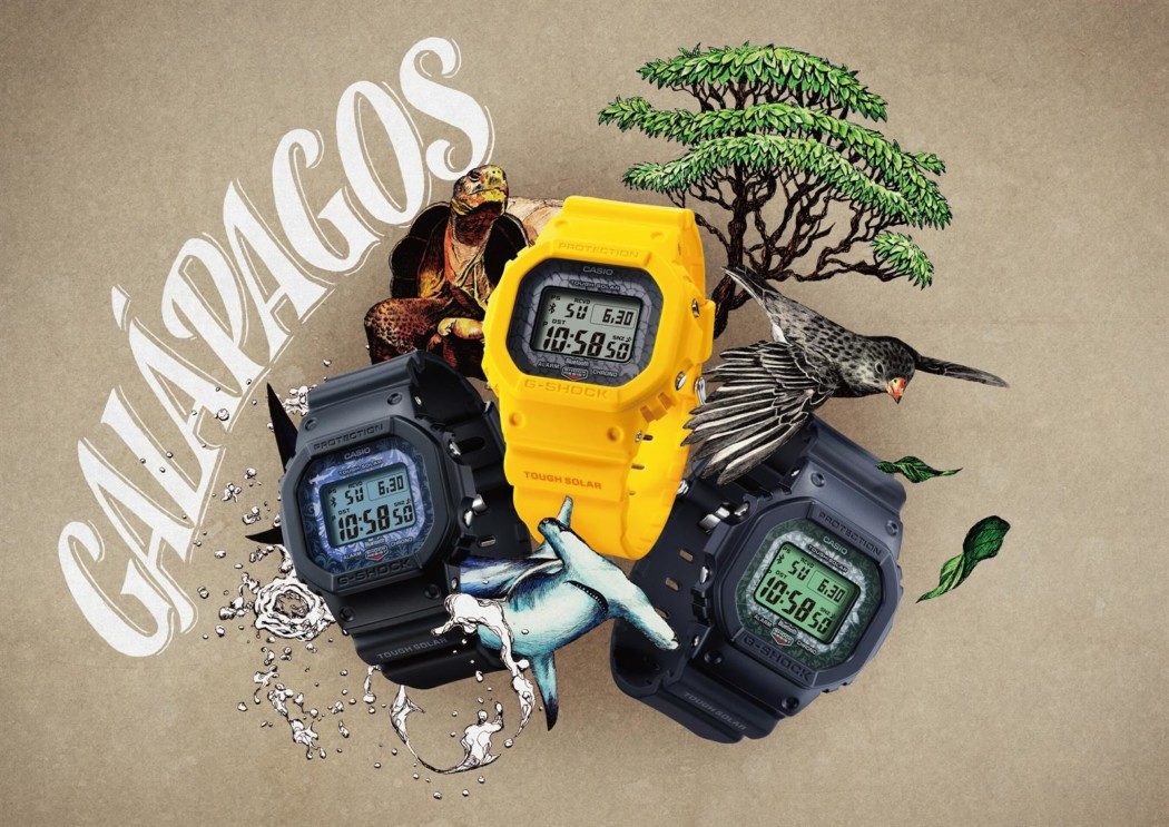 Casio anuncia novos relógios G-Shock feitos em parceria com a Fundação Charles Darwin
