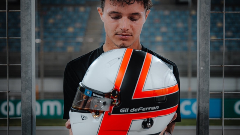 Lando Norris vai usar capacete com design da vitória de Gil de Ferran na Indy 500