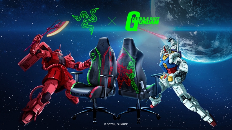 Razer anuncia collab de cadeiras e vestuário com Mobile Suit Gundam