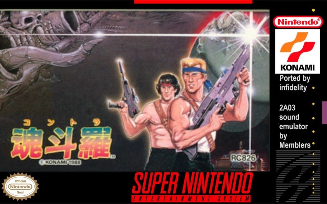 Agora é o clássico Contra de NES que recebeu um port de fãs para o Super Nintendo
