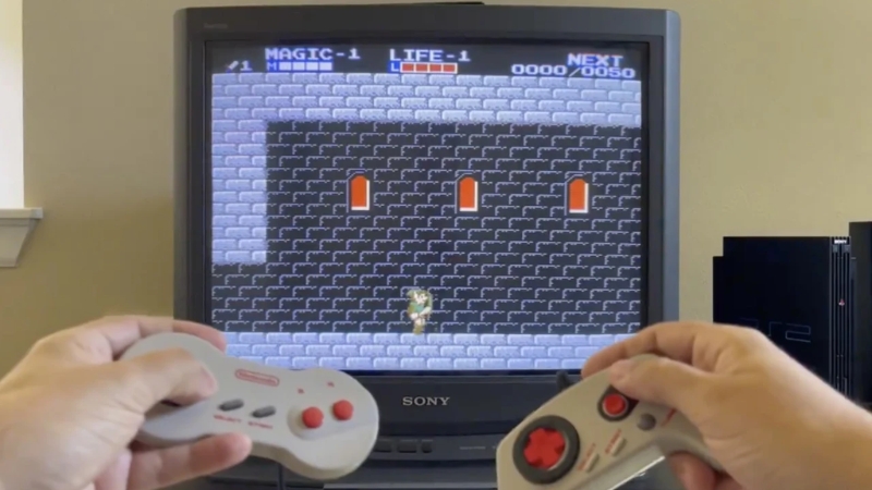 Foi necessário um acessório para deixar um glith em Zelda II de NES mais fácil