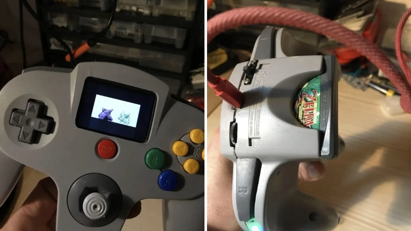 Modder coloca um Game Boy funcional, com cartucho e tudo, dentro de um controle do Nintendo 64